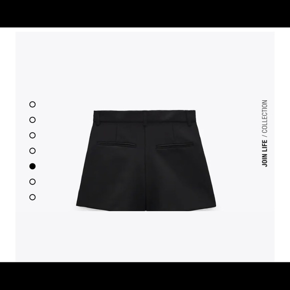 Zara black skort- SPLIT SKIRT CULOTTES - Picture 4 of 4